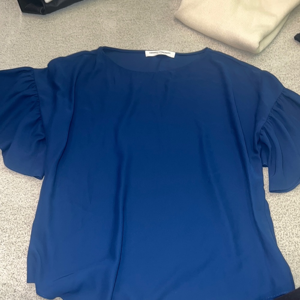 Amanda uprichard navy blouse